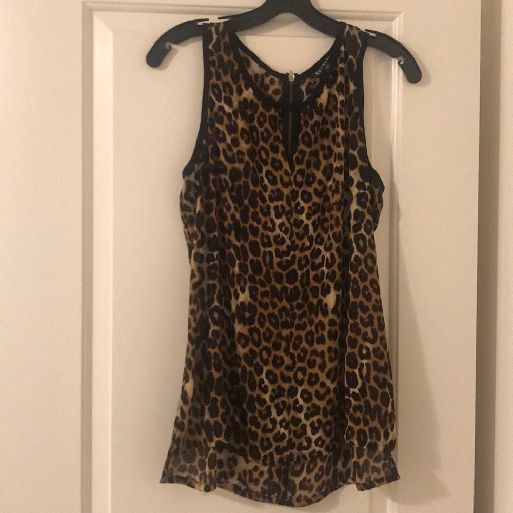 Cheetah print silky tank